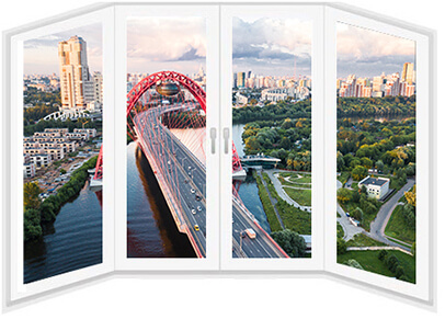 П-обр. балкон - Теплое остекление